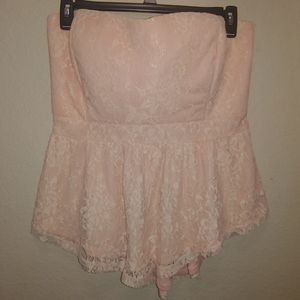 NWT City Chic Corset Lace Frill Strapless Top Size 16
